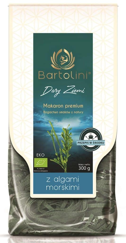 Makaron semolinowy z algami morskimi gniazda TAGLIATELLE  Bio 300g