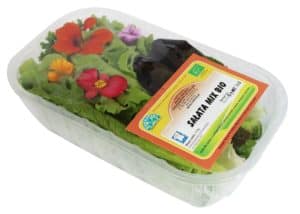 MIX SAŁAT ŚWIEŻY NIEMYTY BIO (POLSKA) (około 0,10 kg) (1 szt.)