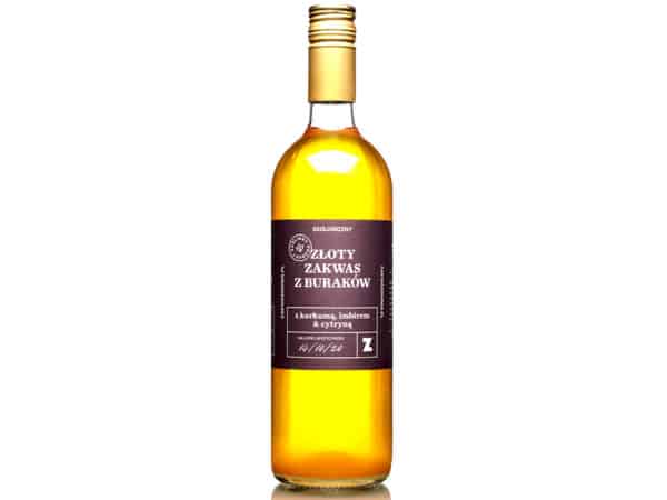 Złoty zakwas z buraków z kurkumą, imbirem i cytryną bezglutenowy Bio 700 ml - Zakwasownia