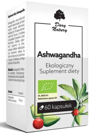 ASHWAGANDHA BIO (520 mg) 60 KAPSUŁEK - DARY NATURY (1 szt.)