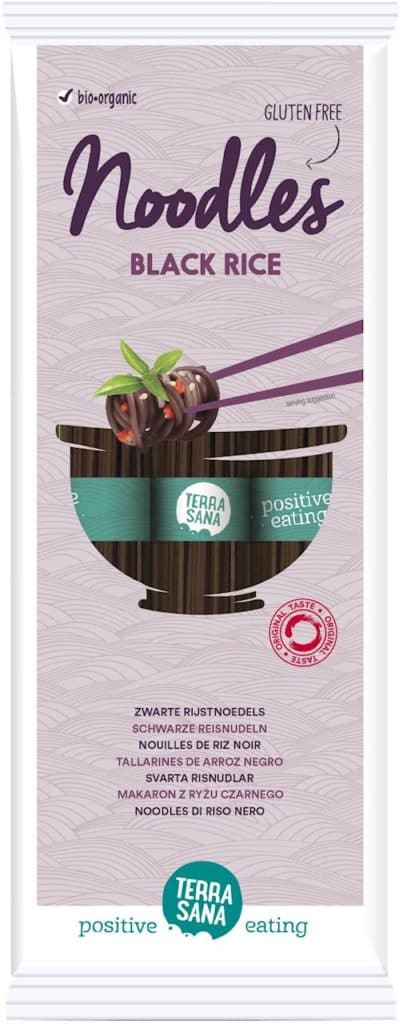 MAKARON (Z RYŻU CZARNEGO I RYŻU BRĄZOWEGO) NOODLE SPAGHETTI BEZGLUTENOWY BIO 250 g - TERRASANA (2 szt.)