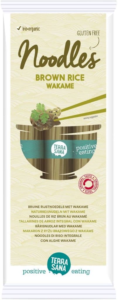 MAKARON (RYŻOWY RAZOWY Z WAKAME) NOODLE SPAGHETTI BEZGLUTENOWY BIO 250 g - TERRASANA (2 szt.)