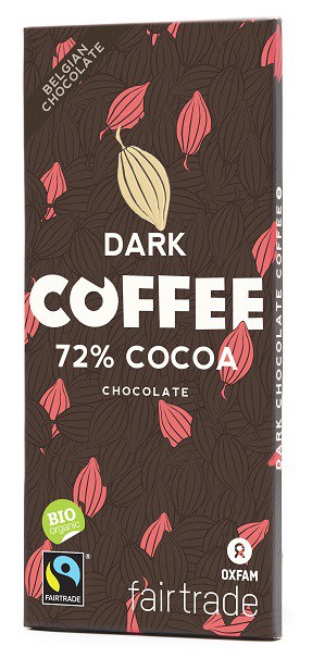 CZEKOLADA GORZKA Z ZIARNAMI KAWY FAIR TRADE BIO 100 g - OXFAM (2 szt.)