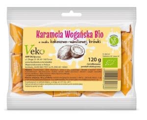 KARAMELA wegańska o smaku karmelowo-waniliowej krówki BIO 120 g - EKOFLORKA