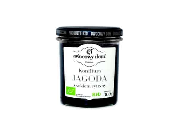 Konfitura jagoda z sokiem cytryny BIO 300 g - OWOCOWY DOM