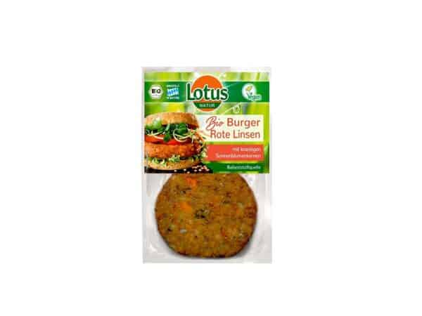 Burgery warzywne z soczewicą BIO 160 g - LOTUS