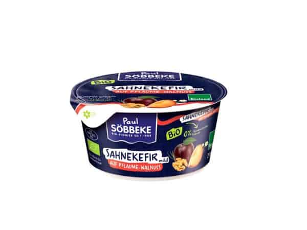 Kefir kremowy śliwka- orzech włoski BIO 150 g - SOBBEKE