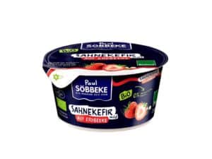 Kefir kremowy z truskawkami  BIO 150 g - SOBBEKE