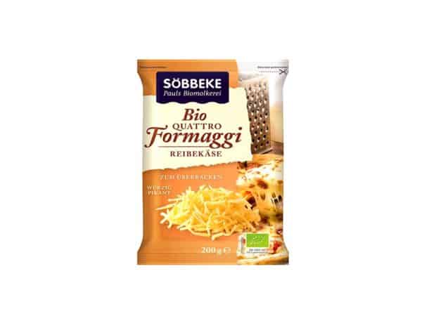 Mix czterech tartych serów (48 % TŁUSZCZU W SUCHEJ MASIE) BIO 200 g - SOBBEKE