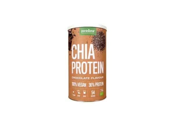 Białko z nasion chia o smaku czekoladowym BEZGLUTENOWE BIO 400 g - PURASANA