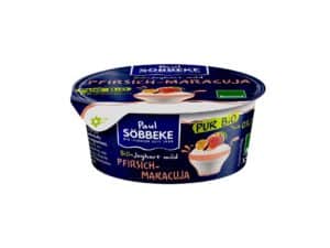 Jogurt kremowy brzoskwinia-marakuja (3,8 % TŁUSZCZU W MLEKU) BIO 150 g - SOBBEKE