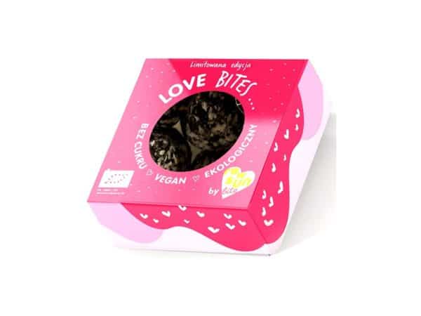 Praliny walentynkowe kakaowe BIO 52 g - RAW SUN BITE