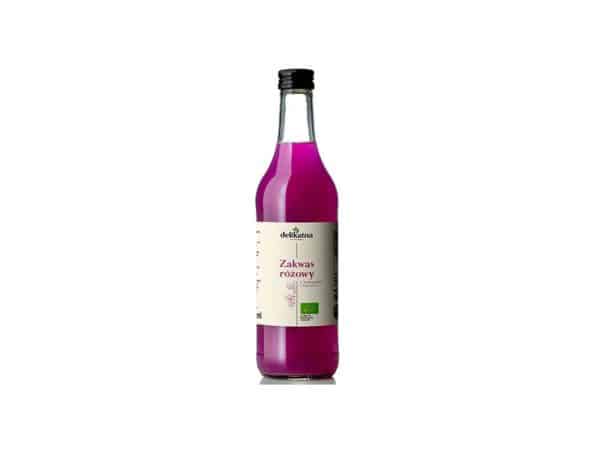 Zakwas różowy z kapusty z JABŁKIEM I BURAKIEM BIO 500 ml - DELIKATNA