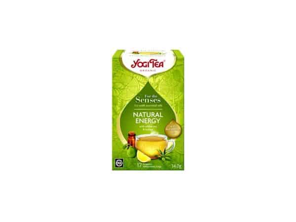 Herbata biała dla zmysłów NATURALNA ENERGIA Z ZIOŁAMI, OLEJKIEM Z CYTRYNY I Z BERGAMOTKI (FOR THE SENSES NATURAL ENERGY) BIO (17 x 2 g) 34 g - YOGI TEA