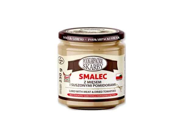 Smalec Z MIĘSEM I SUSZONYMI POMIDORAMI 250 g - PODKARPACKIE SKARBY