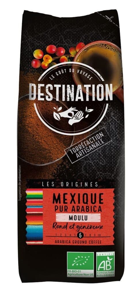 KAWA MIELONA ARABICA 100 % MEKSYK FAIR FOR LIFE BIO 250 g - DESTINATION (1 szt.)