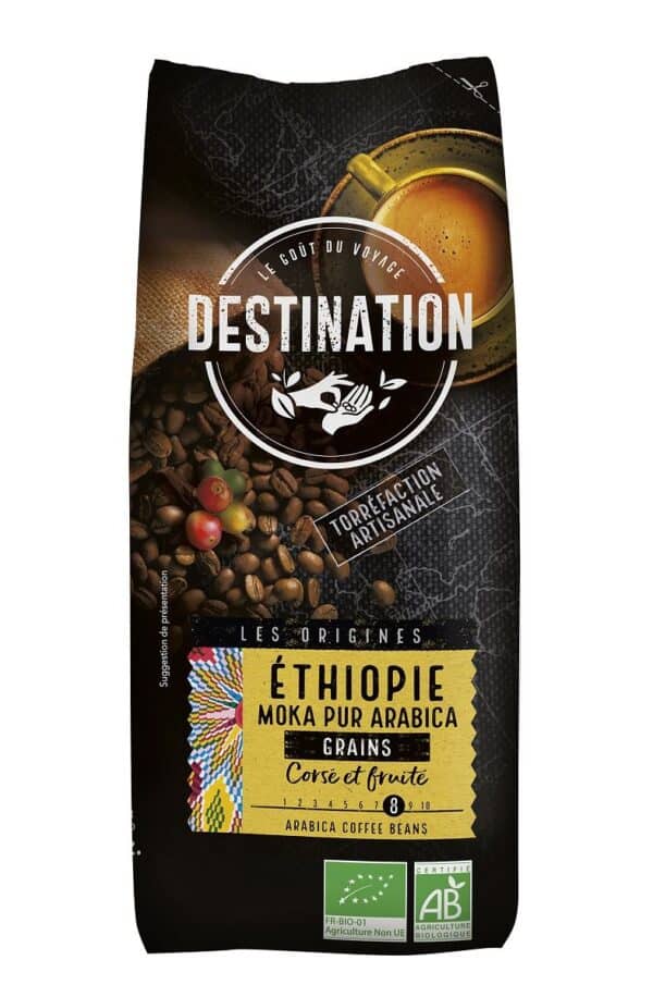 KAWA ZIARNISTA ARABICA 100 % ETIOPIA FAIR FOR LIFE BIO 500 g - DESTINATION (1 szt.)