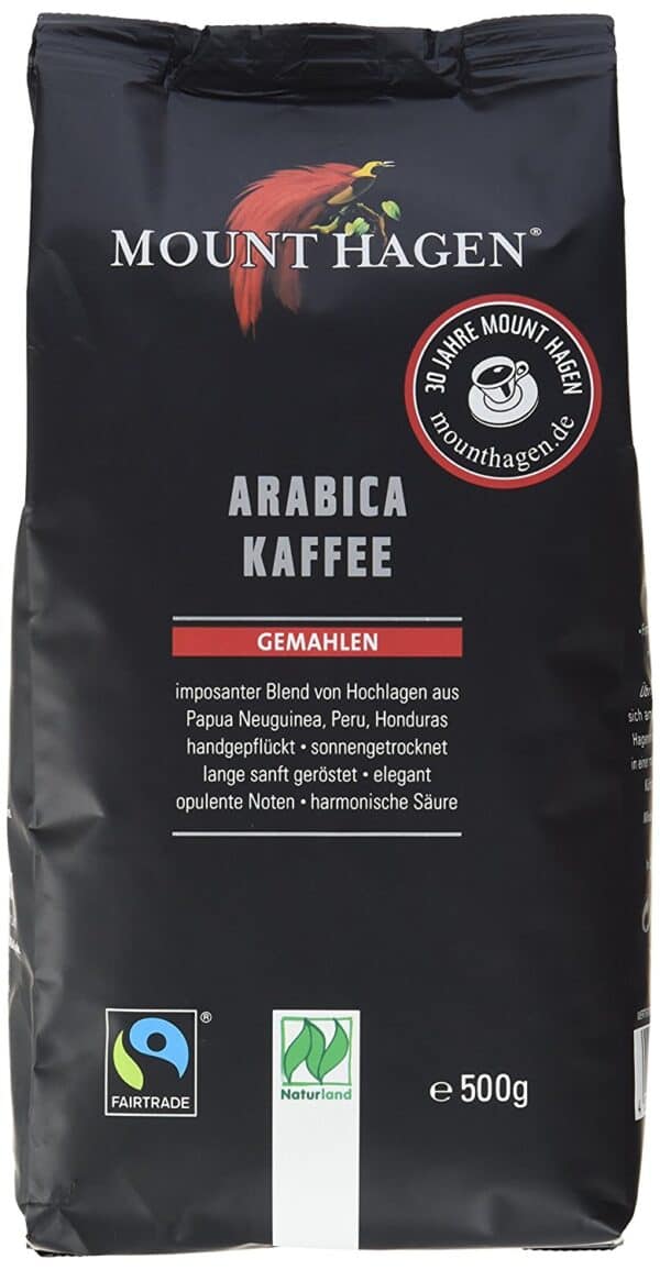 KAWA MIELONA ARABICA 100 % FAIR TRADE BIO 500 g - MOUNT HAGEN (1 szt.)