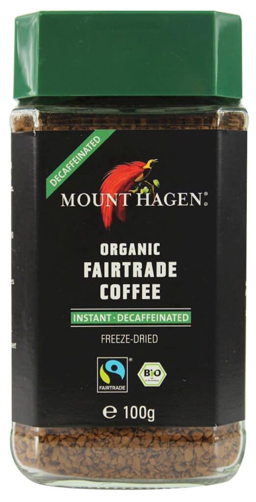 KAWA ROZPUSZCZALNA BEZKOFEINOWA ARABICA/ROBUSTA FAIR TRADE BIO 100 g - MOUNT HAGEN (1 szt.)