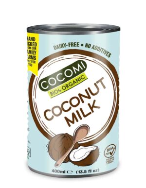 COCONUT MILK - NAPÓJ KOKOSOWY BEZ GUMY GUAR (17 % TŁUSZCZU) BIO 400 ml - COCOMI (4 szt.)