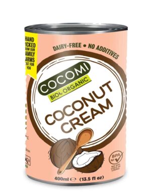 KREM KOKOSOWY BEZ GUMY GUAR BEZ DODATKU CUKRÓW BIO 400 ml - COCOMI (3 szt.)