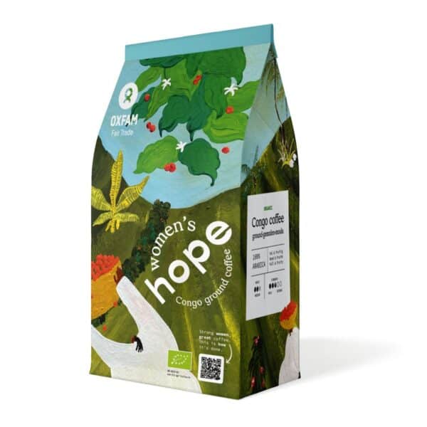 KAWA MIELONA ARABICA 100 % KONGO ODBUDOWAĆ NADZIEJĘ KOBIET" FAIR TRADE BIO 250 g - OXFAM (1 szt.)"