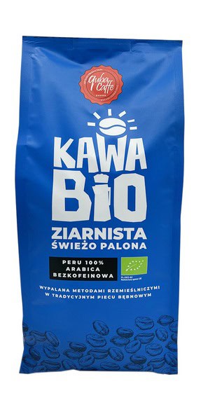 KAWA ZIARNISTA BEZKOFEINOWA ARABICA 100 % PERU BIO 1 kg - QUBA CAFFE (1 szt.)