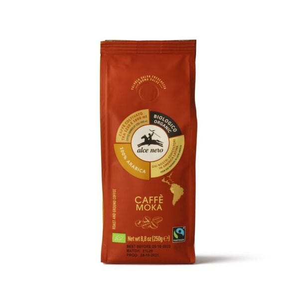 KAWA MIELONA ARABICA 100 % MOKA FAIR TRADE GÓRSKA BIO 250 g - ALCE NERO (1 szt.)