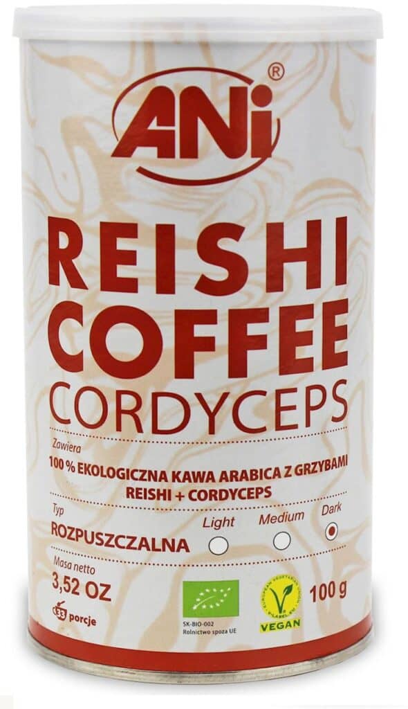 KAWA ROZPUSZCZALNA ARABICA Z REISHI I CORDYCEPS BIO 100 g - ANI (1 szt.)
