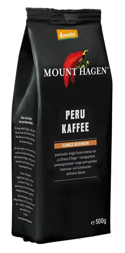 KAWA ZIARNISTA ARABICA 100 % PERU DEMETER BIO 500 g - MOUNT HAGEN (1 szt.)