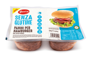 BUŁKI DO HAMBURGERÓW BEZGLUTENOWE (4 x 75 g) 300 g - DORIA (2 szt.)