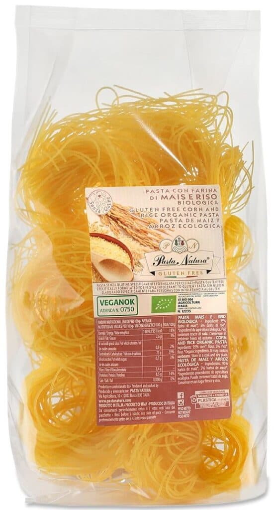 MAKARON (KUKURYDZIANO - RYŻOWY) GNIAZDA BEZGLUTENOWY BIO 250 g - PASTA NATURA (1 szt.)