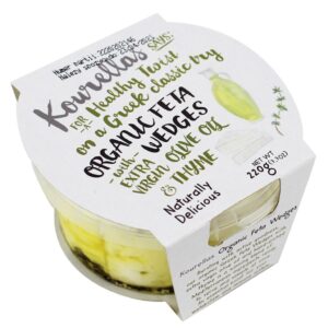SER FETA Z TYMIANKIEM W OLIWIE Z OLIWEK BIO 220 g - KOURELLAS (1 szt.)