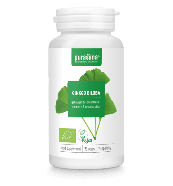 MIŁORZĄB JAPOŃSKI (GINKGO BILOBA) BIO (250 mg) 70 KAPSUŁEK - PURASANA (1 szt.)