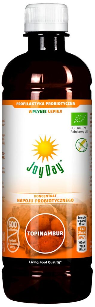 KONCENTRAT NAPOJU PROBIOTYCZNEGO TOPINAMBUR BEZGLUTENOWY BIO 500 ml - JOY DAY (1 szt.)