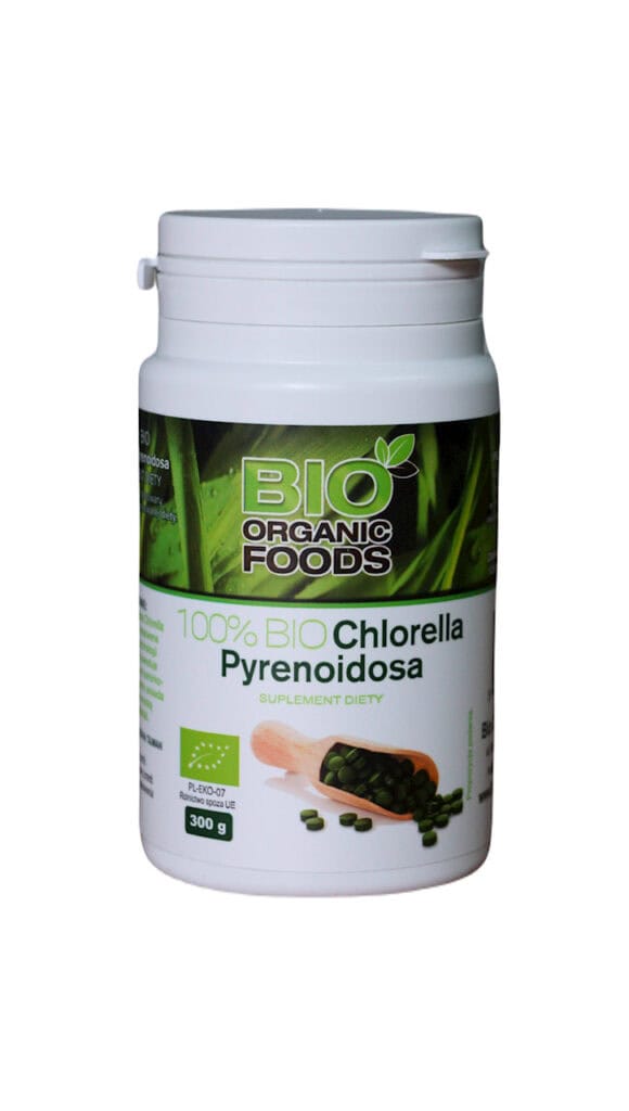 CHLORELLA PYRENOIDOSA BIO (250 mg) 1200 TABLETEK - BIO ORGANIC FOODS (1 szt.)