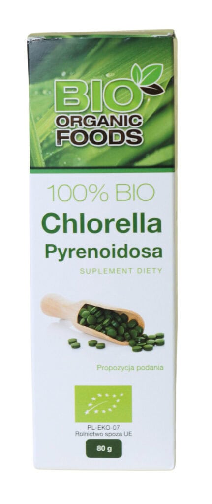 CHLORELLA PYRENOIDOSA BIO (250 mg) 320 TABLETEK - BIO ORGANIC FOODS (1 szt.)