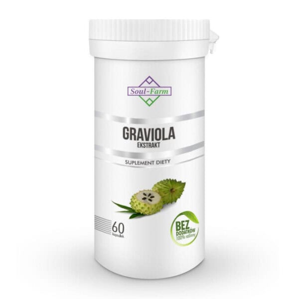 GRAVIOLA EKSTRAKT (550 mg) 60 KAPSUŁEK - SOUL FARM (1 szt.)