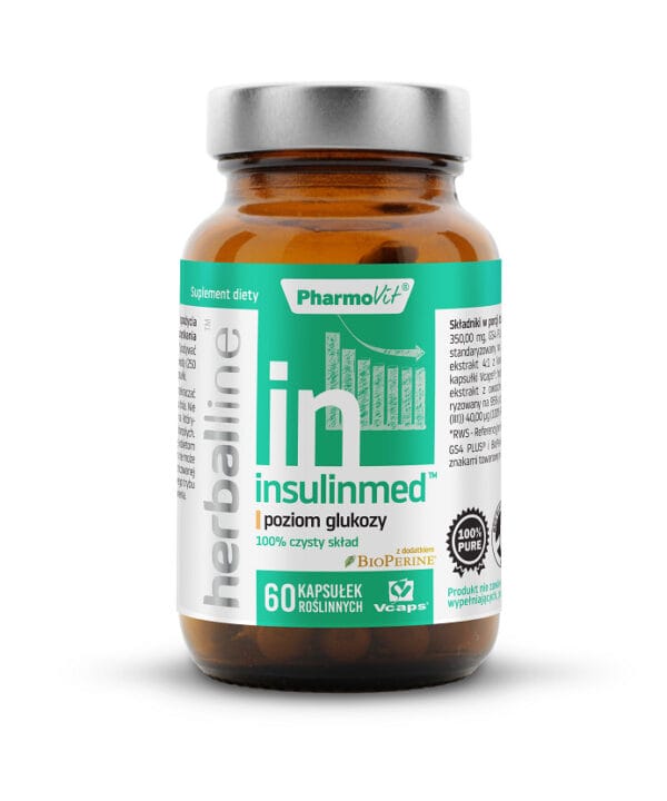 KAPSUŁKI NA POZIOM GLUKOZY (INSULINMED) BEZGLUTENOWE 60 szt. - PHARMOVIT (HERBALLINE) (1 szt.)