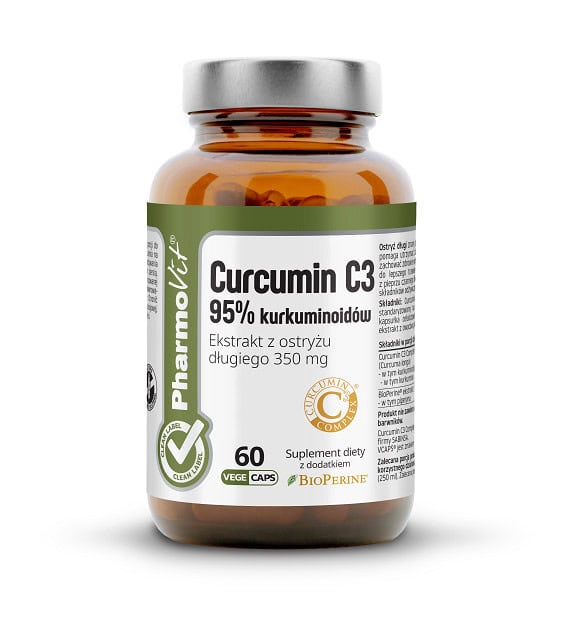 KURKUMINA (350 mg) BEZGLUTENOWA 60 KAPSUŁEK - PHARMOVIT (CLEAN LABEL) (1 szt.)