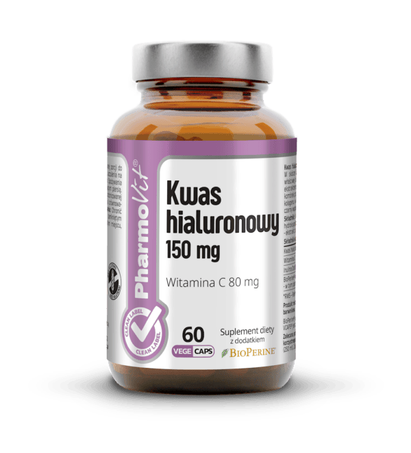 KWAS HIALURONOWY (150 mg) BEZGLUTENOWY 60 KAPSUŁEK - PHARMOVIT (CLEAN LABEL) (1 szt.)