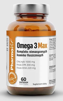 OMEGA-3 MAX BEZGLUTENOWE 60 KAPSUŁEK - PHARMOVIT (CLEAN LABEL) (1 szt.)