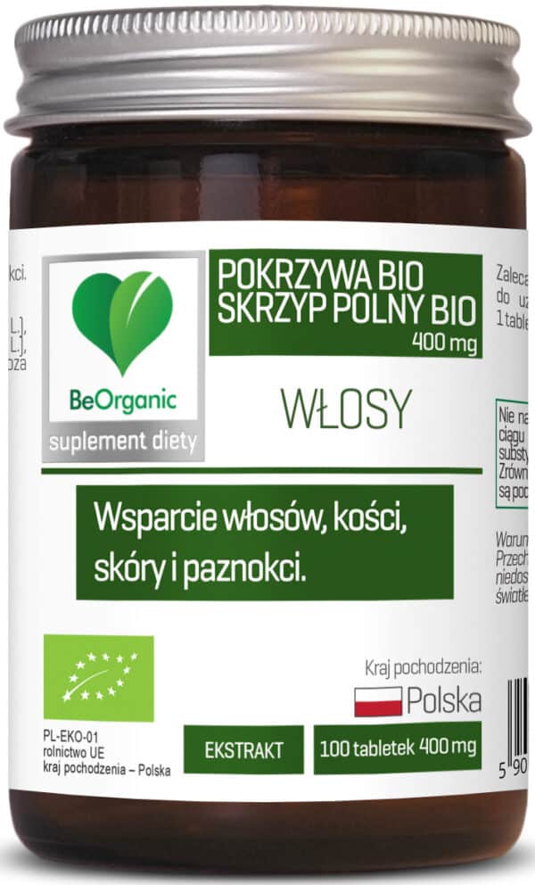 SKRZYP + POKRZYWA EKSTRAKT BIO 100 TABLETEK - BE ORGANIC (1 szt.)