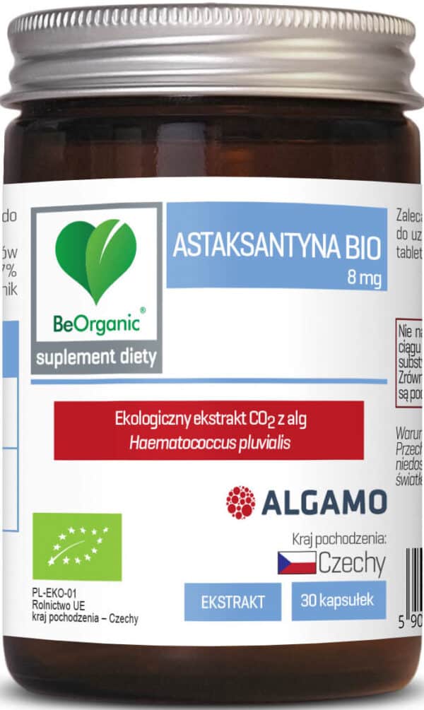 ASTAKSANTYNA EKSTRAKT BIO (8 mg) 30 KAPSUŁEK - BE ORGANIC (1 szt.)