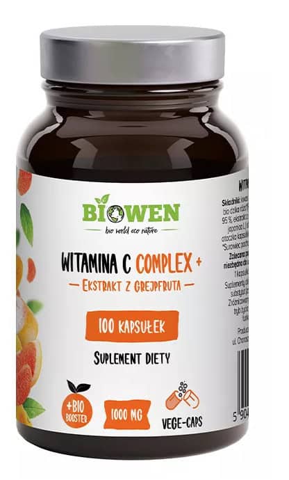 WITAMINA C COMPLEX+ BEZGLUTENOWA 100 KAPSUŁEK - BIOWEN (1 szt.)