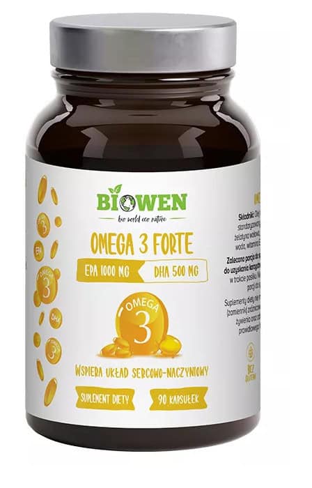 OMEGA-3 FORTE BEZGLUTENOWE 90 KAPSUŁEK - BIOWEN (1 szt.)