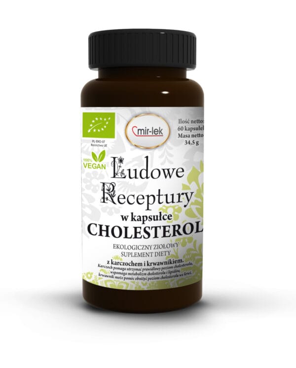 KAPSUŁKI NA PRAWIDŁOWY POZIOM CHOLESTEROLU BIO (60 szt.) 28,8 g - MIR-LEK (LUDOWE RECEPTURY) (1 szt.)