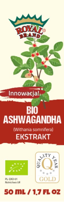 ASHWAGANDHA EKSTRAKT W KROPLACH BIO 50 ml - ROYAL BRAND (1 szt.)