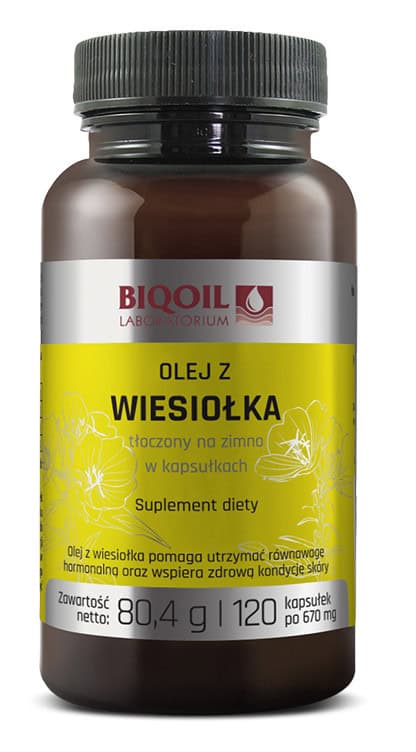 OLEJ Z WIESIOŁKA TŁOCZONY NA ZIMNO (670 mg) 120 KAPSUŁEK - BIOOIL (1 szt.)