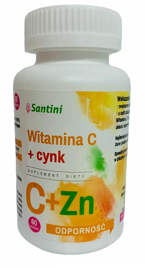 WITAMINA C + CYNK 60 TABLETEK - SANTINI (2 szt.)